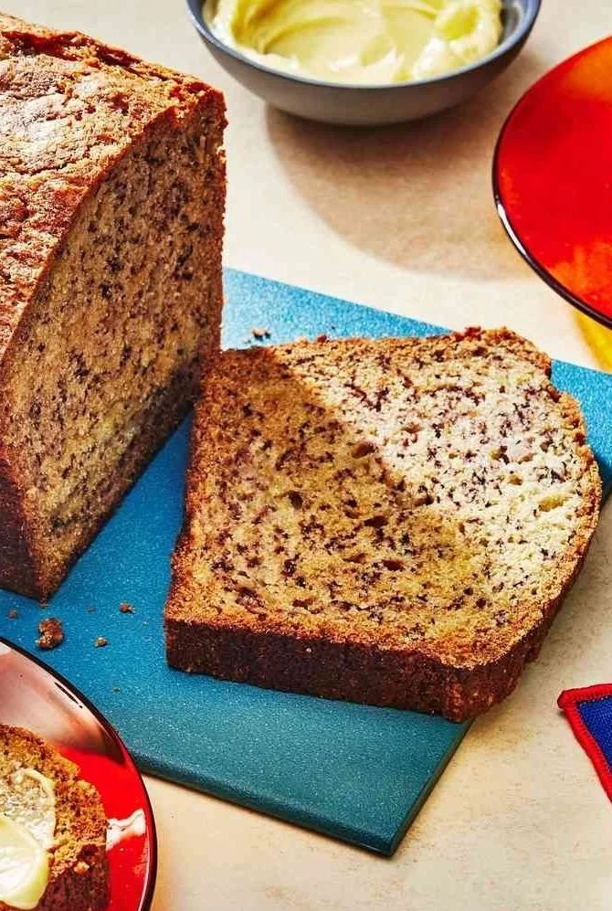 Homemade banana bread loaves freshly baked in the kitchen