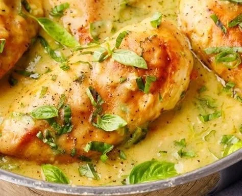 Delicious Lemon Basil Chicken recipe served with fresh herbs and citrus