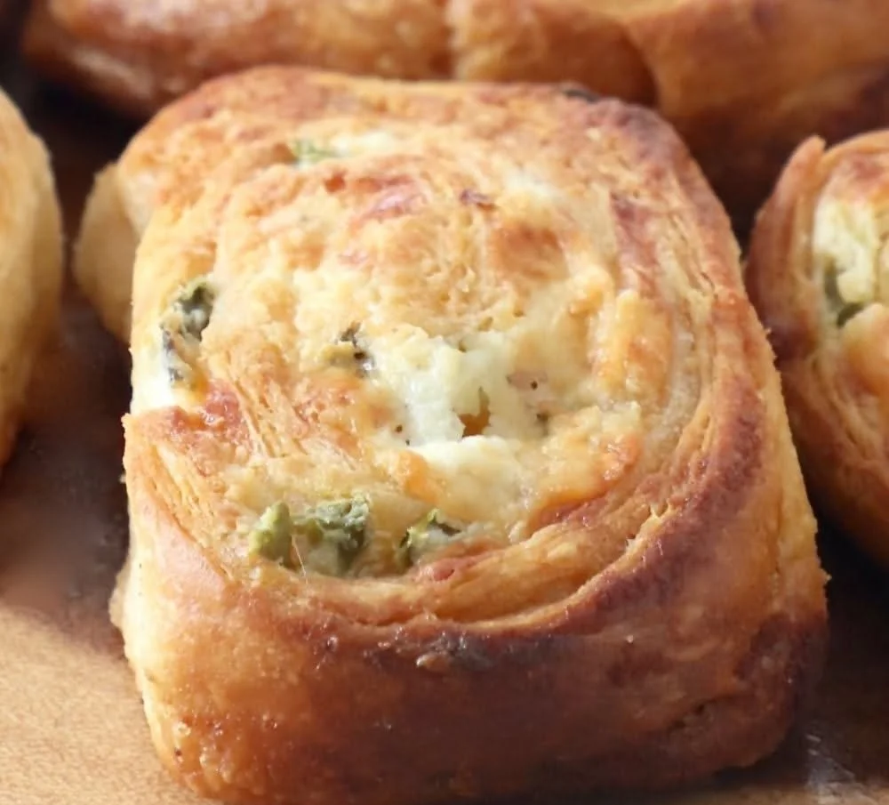 Spicy Jalapeno Popper Crescent Rolls fresh out of the oven