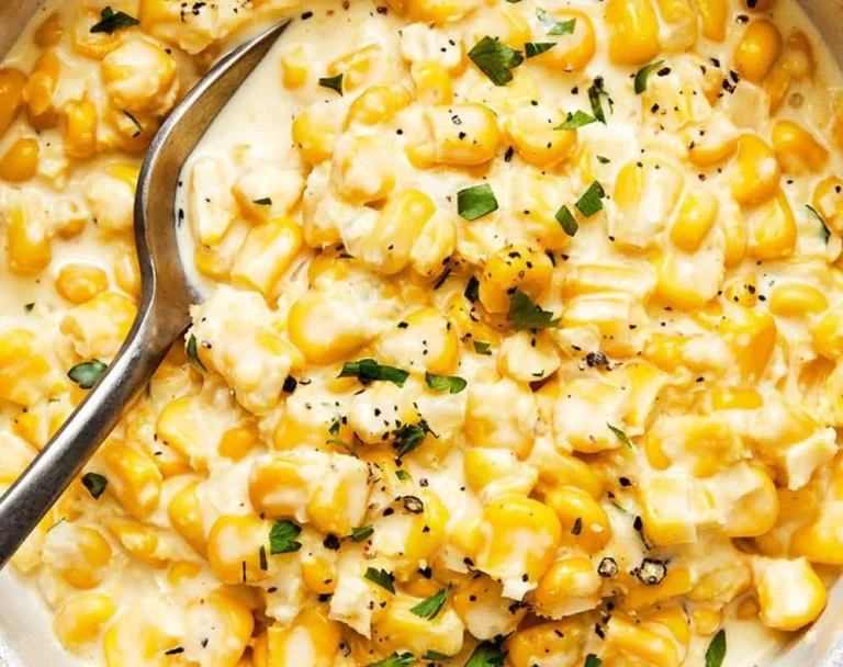 Delicious bowl of creamed corn, perfect Thanksgiving side dish