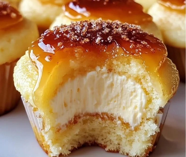 Delicious homemade Crème Brûlée served in ramekins with caramelized sugar topping