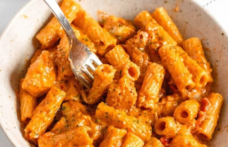 Delicious Marry Me Chicken Pasta with creamy sauce and herbs