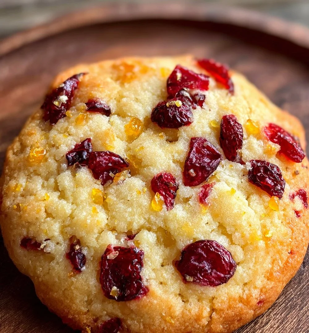 Orange Cranberry Cookies baked fresh with cranberries and orange zest